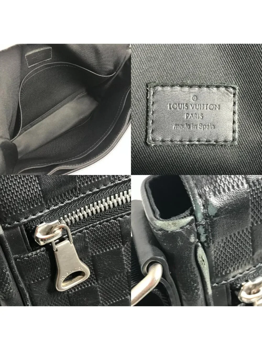 Louis Vuitton Shoulder Bag District PM Damier Infini Leather Onyx Black